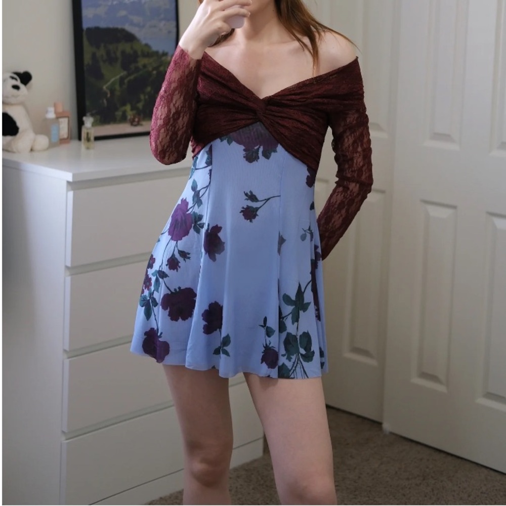 Sydney off-the-shoulder mini dress by Kimchi Blue